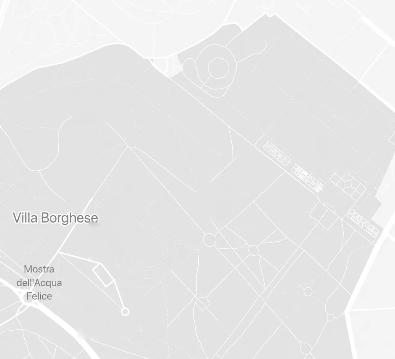 Mappa interattiva di Villa Borghese con i punti di interesse di Guidy